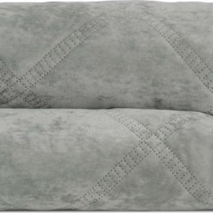 Šedozelený sametový prošívaný přehoz 230x260 cm – Ixia