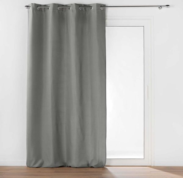 Šedý odhlučňovací závěs z mikrovlákna 135x260 cm Micropolar – douceur d'intérieur