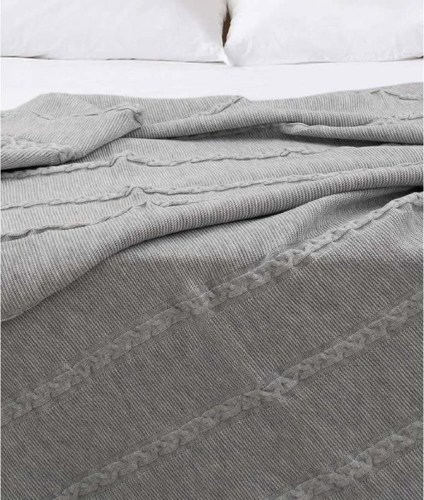 Šedý přehoz 150x200 cm Trenza – Oyo Concept