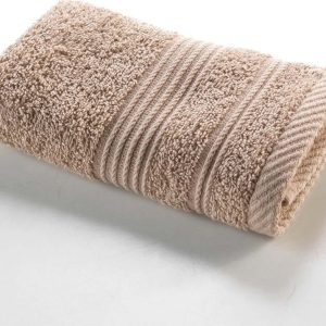 Světle hnědý froté bavlněný ručník 30x50 cm Tendresse – douceur d'intérieur