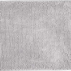 Světle šedá textilní koupelnová předložka 50x80 cm Chenille – Allstar