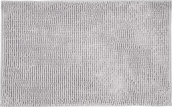 Světle šedá textilní koupelnová předložka 50x80 cm Chenille – Allstar