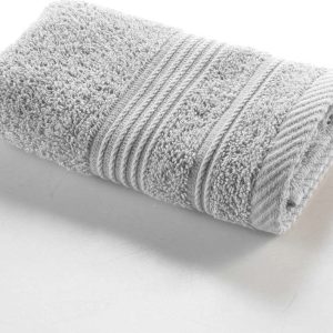 Světle šedý froté bavlněný ručník 30x50 cm Tendresse – douceur d'intérieur