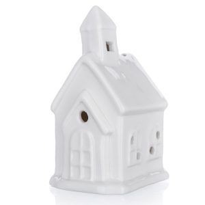 Svítící LED domeček KOSTEL