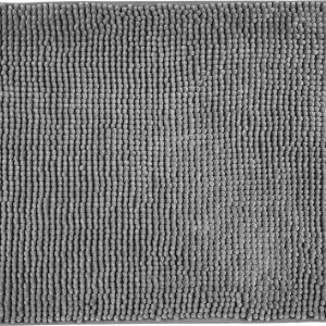 Tmavě šedá textilní koupelnová předložka 50x80 cm Chenille – Allstar