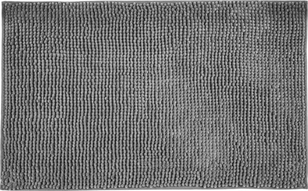 Tmavě šedá textilní koupelnová předložka 50x80 cm Chenille – Allstar