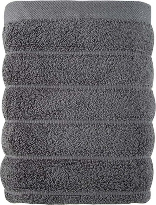 Tmavě šedý bavlněný ručník 30x50 cm Frizz – Foutastic