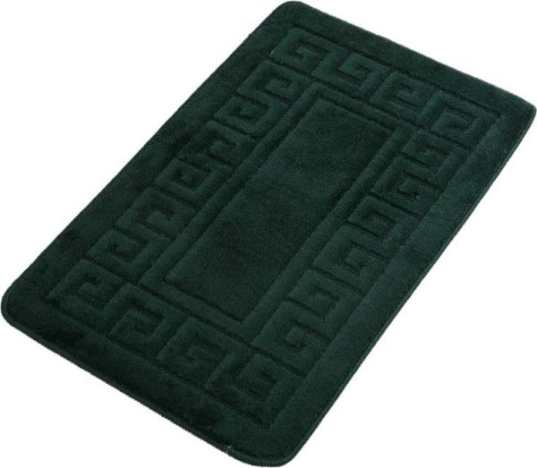 Tmavě zelená koupelnová předložka 60x100 cm Ethnic – Foutastic