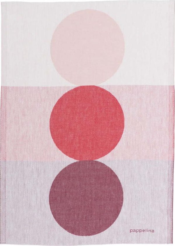 Utěrka s příměsí lnu 46x66 cm Otto Red – Pappelina
