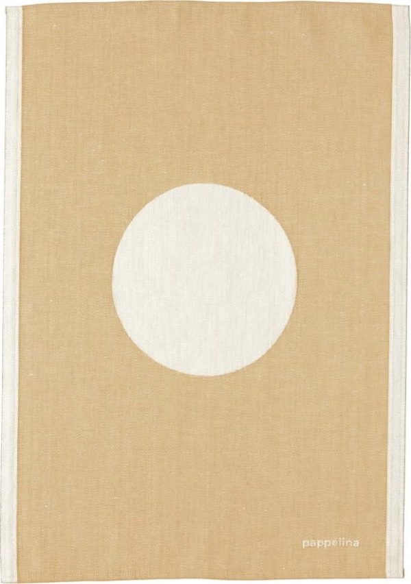 Utěrka s příměsí lnu 46x66 cm Vera Ochre – Pappelina
