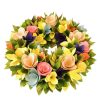 Věnec z dřevěných květů 30 cm - Image 3