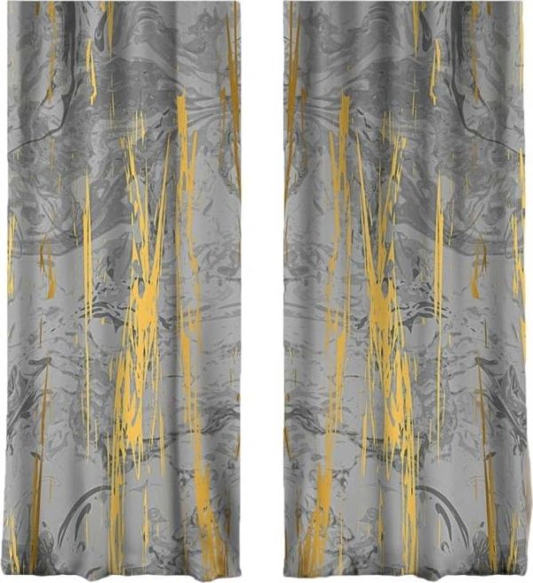 Závěsy v šedo-zlaté barvě v sadě 2 ks 140x260 cm – Mila Home