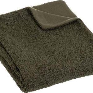 Zelená deka s beránkem 130x160 cm Sherpa Bouclé – Casa Selección