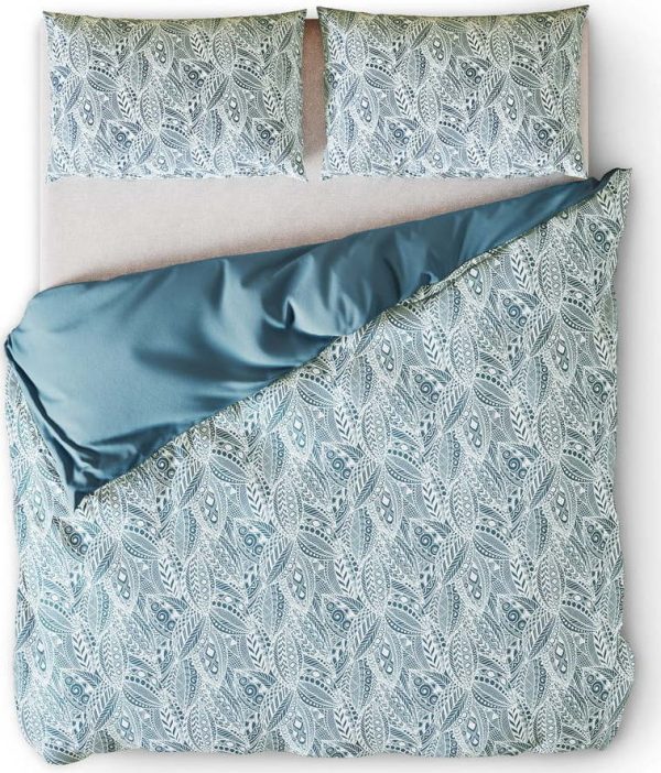 Zeleno-modré bavlněné povlečení na dvoulůžko 200x200 cm Averi Mexica – Restilo