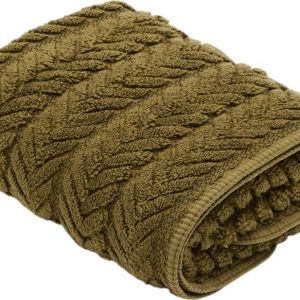 Zelený froté bavlněný ručník 50x90 cm Rune – Kave Home