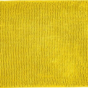 Žlutá textilní koupelnová předložka 50x80 cm Chenille – Allstar