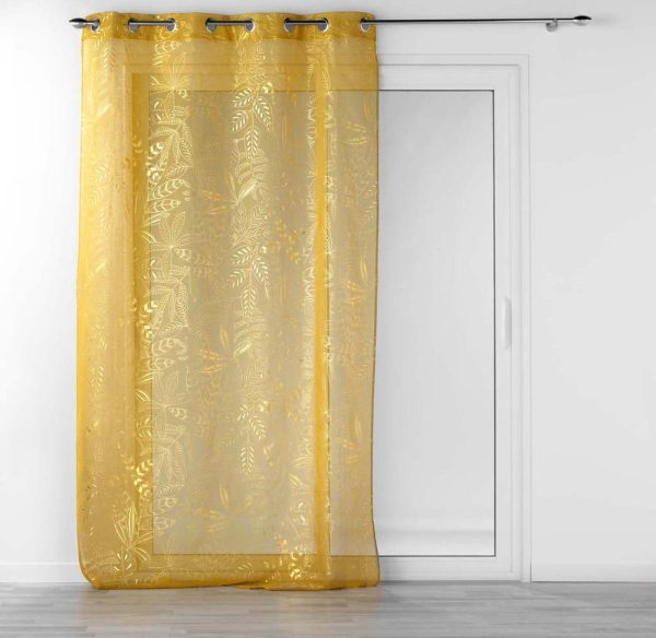 Žlutá voálová záclona 140x280 cm Belflor – douceur d'intérieur
