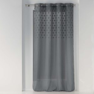 Antracitová voálová záclona 140x240 cm Melusine – douceur d'intérieur