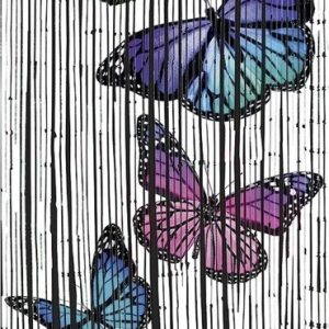 Bambusový závěs do dveří 200x90 cm Butterflies - Maximex