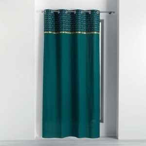 Bavlněný závěs v petrolejové barvě 140x240 cm Artchic – douceur d'intérieur