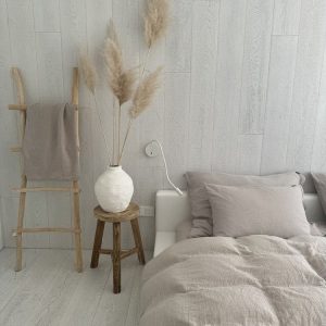 Béžové mušelínové povlečení na dvoulůžko 200x200 cm Plain Muslin – Butter Kings