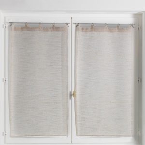 Béžové voálové záclony v sadě 2 ks 60x90 cm Milza – douceur d'intérieur