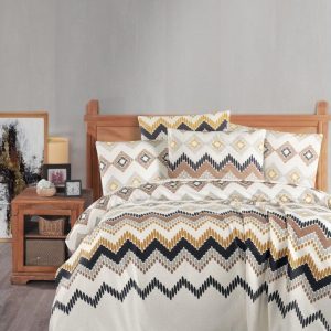 Béžovo-krémový bavlněný přehoz 200x230 cm Pique – Mila Home