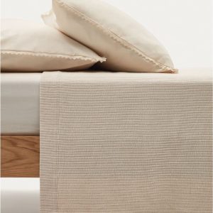 Béžový bavlněný přehoz na dvoulůžko 180x250 cm Bedar – Kave Home