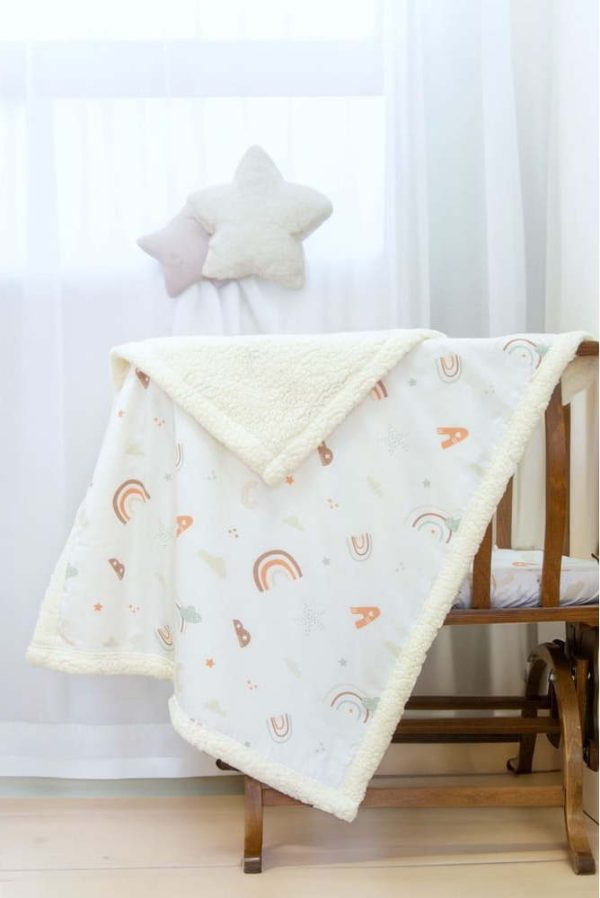 Bílá dětská deka z bavlny Renforcé 75x100 cm Abc – Mijolnir