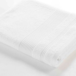 Bílá froté bavlněná osuška 90x150 cm Tendresse – douceur d'intérieur