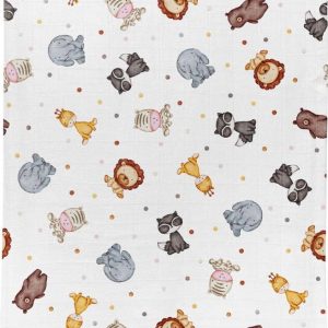 Bílá mušelínová dětská deka 75x100 cm Zoo – Mijolnir