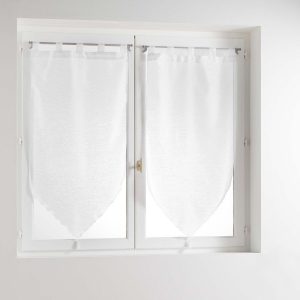 Bílé voálové záclony v sadě 2 ks 45x90 cm Lissea – douceur d'intérieur