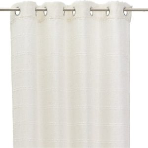 Bílo-béžový závěs s příměsí lnu 140x260 cm Nodes – Casa Selección
