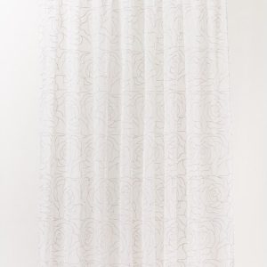 Bílo-šedá záclona 140x245 cm Amanda – Mendola Fabrics