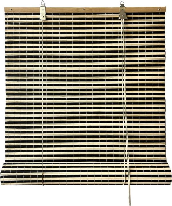 Černá/v přírodní barvě bambusová roleta 150x160 cm Vela – Gardinia