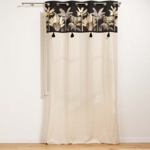 Černo-béžový závěs 140x240 cm Karaba – douceur d'intérieur