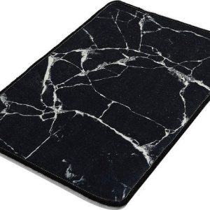 Černo-bílá koupelnová předložka s motivem mramoru Foutastic Marble