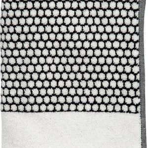 Černo-bílá bavlněná osuška 70x140 cm Grid – Mette Ditmer Denmark