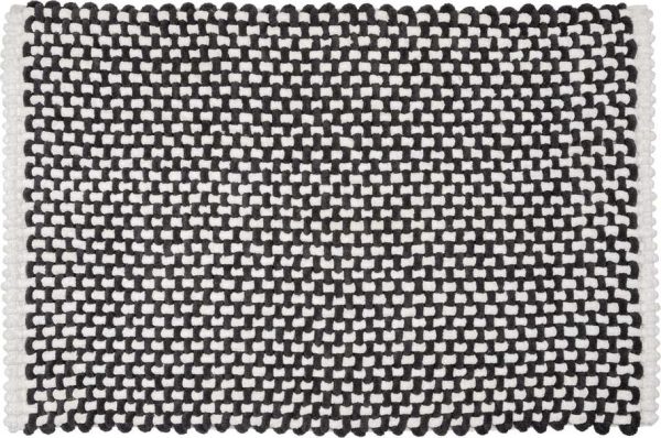 Černobílá textilní koupelnová předložka 50x80 cm Covelo – Wenko
