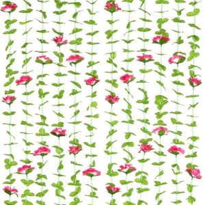 Červený/zelený závěs do dveří 90x190 cm Roses – Maximex