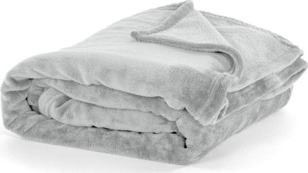 Světle šedý přehoz z mikroplyše na jednolůžko 150x200 cm Cosy - Tiseco Home Studio
