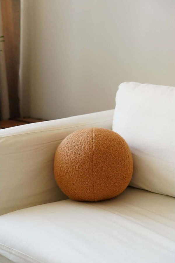Dekorační polštář z materiálu bouclé ø 20 cm Top – Mioli Decor