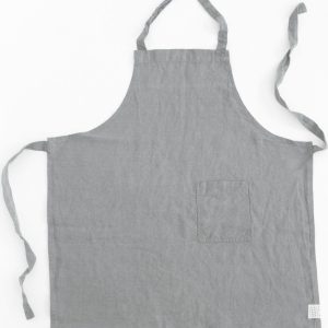Dětská šedá lněná zástěra Linen Tales Regular