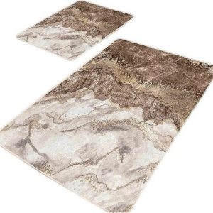 Hnědé koupelnové předložky v sadě 2 ks 60x100 cm – Mila Home