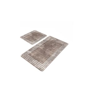 Hnědé sametové koupelnové předložky v sadě 2 ks 60x100 cm – Mila Home