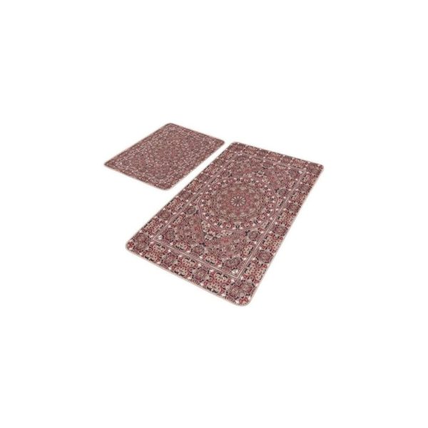 Hnědé sametové koupelnové předložky v sadě 2 ks 60x100 cm – Mila Home