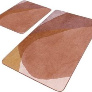 Hnědé sametové koupelnové předložky v sadě 2 ks 60x100 cm – Mila Home