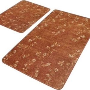 Hnědé sametové koupelnové předložky v sadě 2 ks 60x100 cm – Mila Home