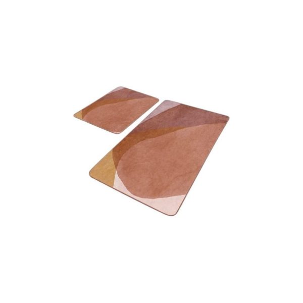 Hnědé sametové koupelnové předložky v sadě 2 ks 60x100 cm – Mila Home