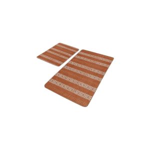 Hnědé sametové koupelnové předložky v sadě 2 ks 60x100 cm – Mila Home